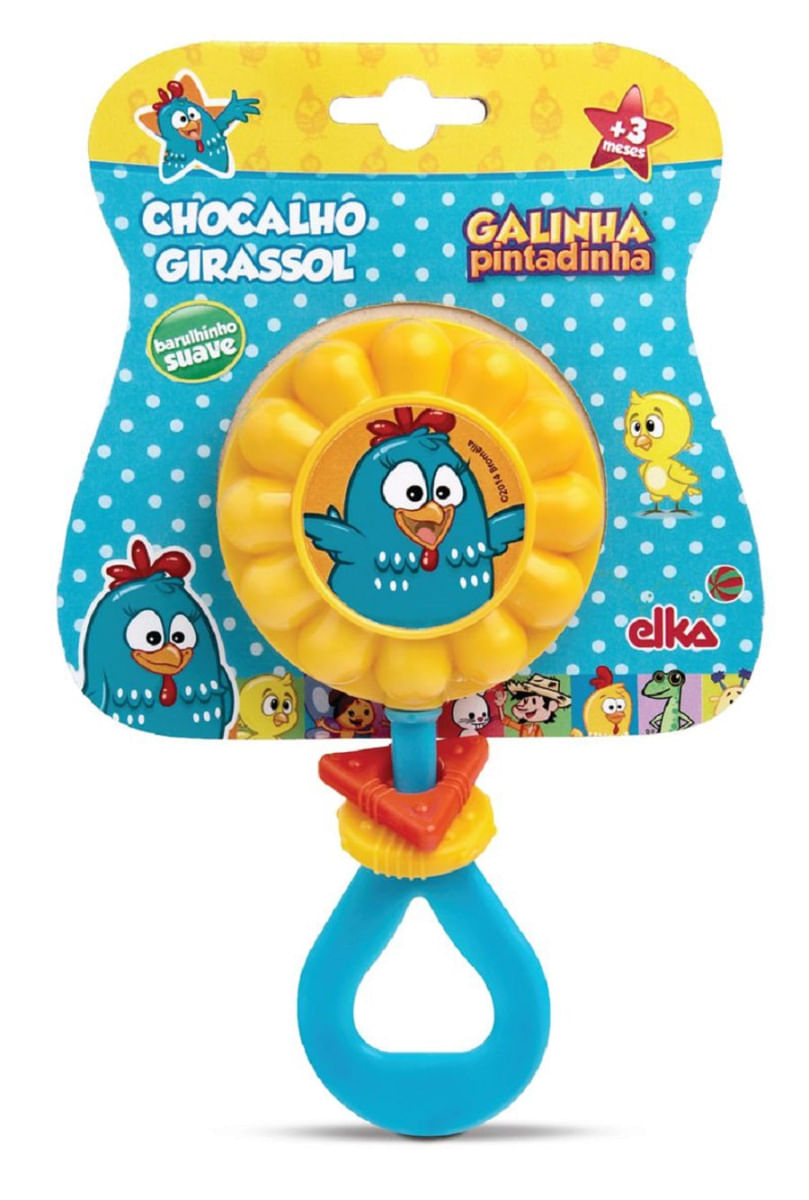 CHOCALHO GIRASSOL GALINHA PINTADINHA 907