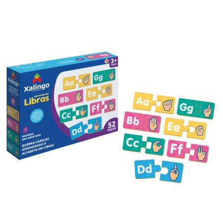 APRENDENDO LIBRAS XALINGO QUEBRA-CABECA