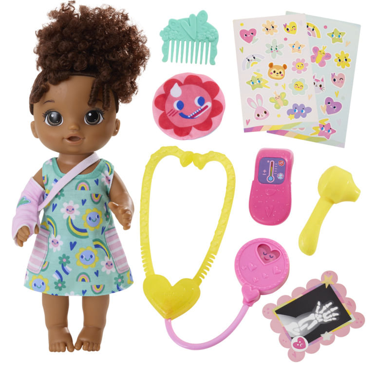BABY ALIVE DIA DE CUIDAR DA BELLA NEGRA VERDE F7537 HASBRO