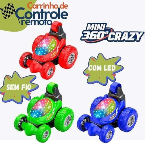 CARRO CONTROLE REMOTO SEM FIO MINI 360 CRAZY
