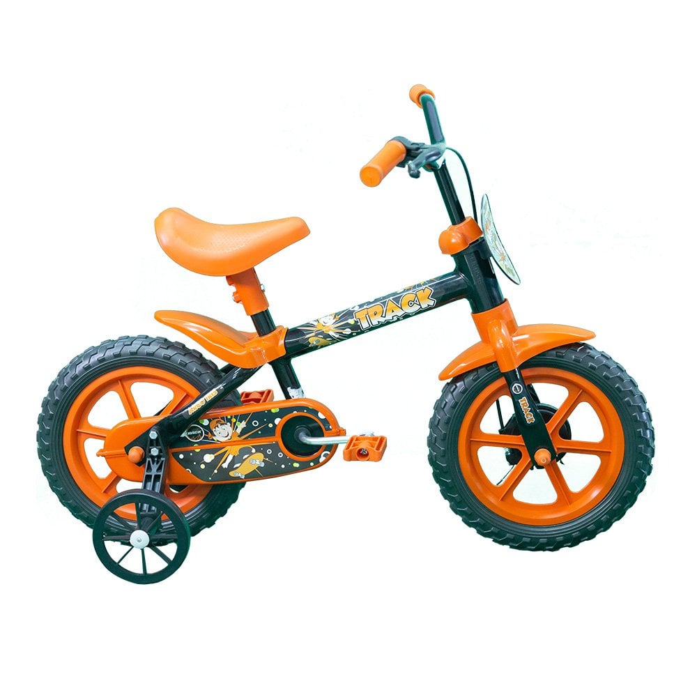 BICICLETA ARO12 PRETO/LARANJA