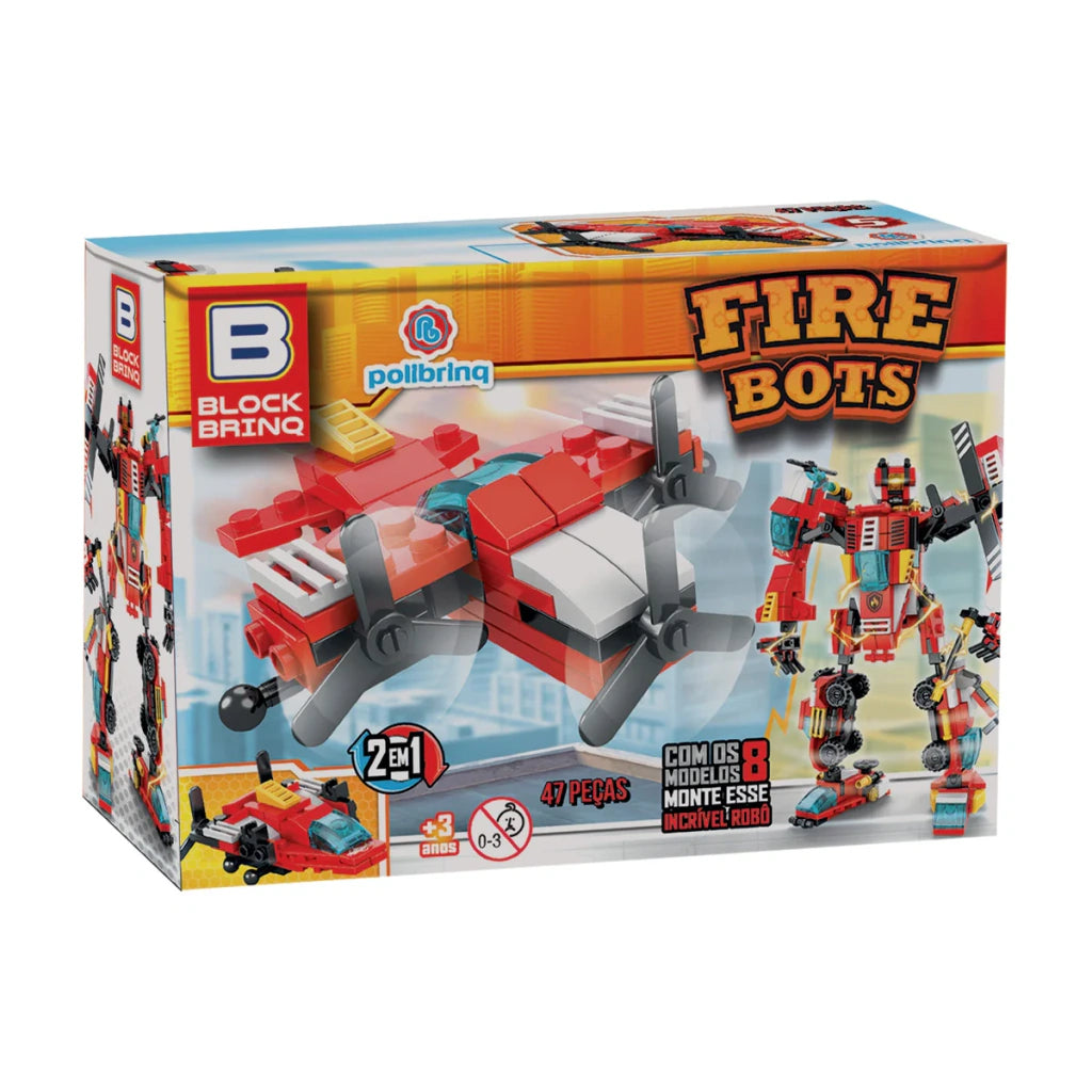 BM038 FIRE BOTS BLOCOS DE MONTAR POLIBRINQ